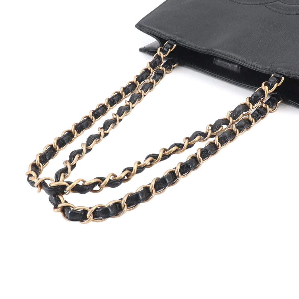 Chanel Coco Chain Tote Handbag, Leather, Black with Gold Hardware - Picture 6 of 10